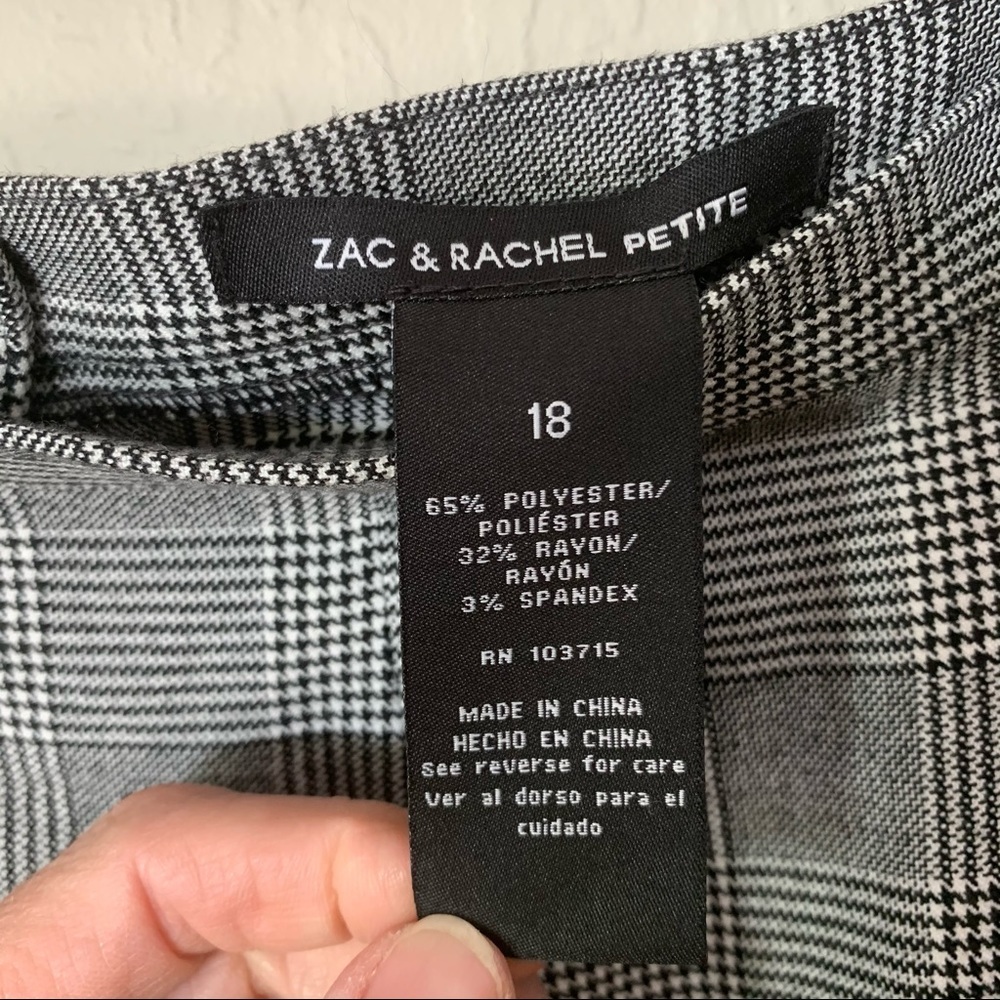 NWT ZAC & RACHEL Prince of Wales Plaid Knit Skirt A-Line Style 8581QRTX1 - Picture 2 of 9